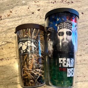Duck Commander and Fear the Beard Tumblers